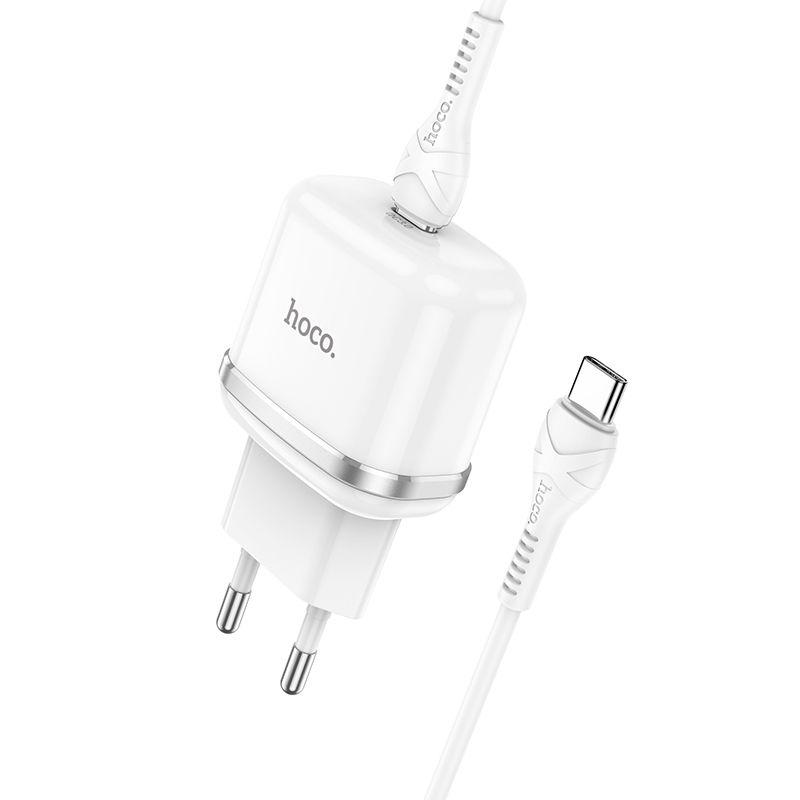 HOCO Victorious N24, 20W, 3A, 1 x USB-C, 1 x USB-C, Wit 