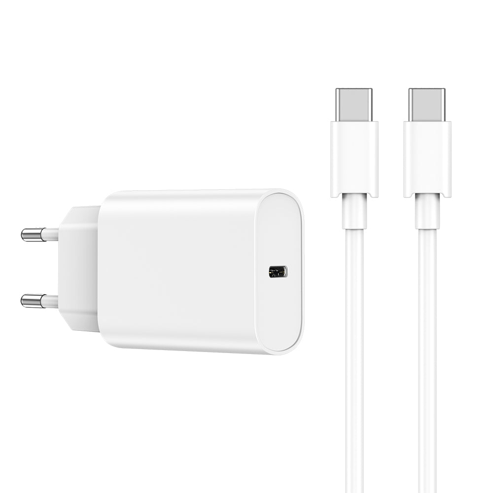 WiWu Wi-U001, 20W, 3A, 1 x USB-C, 1 x USB-C, Wit 