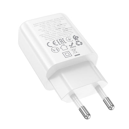 Netwerkoplader HOCO N63, 30W, 3A, 1 x USB-A - 1 x USB-C, Wit