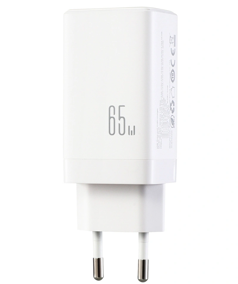 Netwerkoplader met USB-C Kabel Joyroom JR-TG10, 65W, 3.25A, 1 x USB-A - 2 x USB-C, Wit