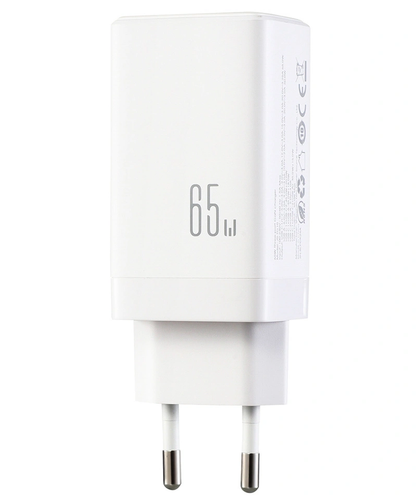 Netwerkoplader met USB-C Kabel Joyroom JR-TG10, 65W, 3.25A, 1 x USB-A - 2 x USB-C, Wit