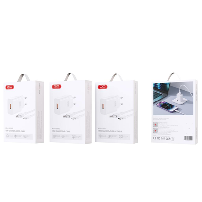 Netlader Met USB-C Kabel XO Design L127, 18W, 3A, 1 x USB-A, Wit