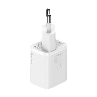 Baseus Super Si netwerkoplader met Lightning-kabel, 20 W, 3 A, 1 x USB-C, Wit TZCCCSUP-B02 