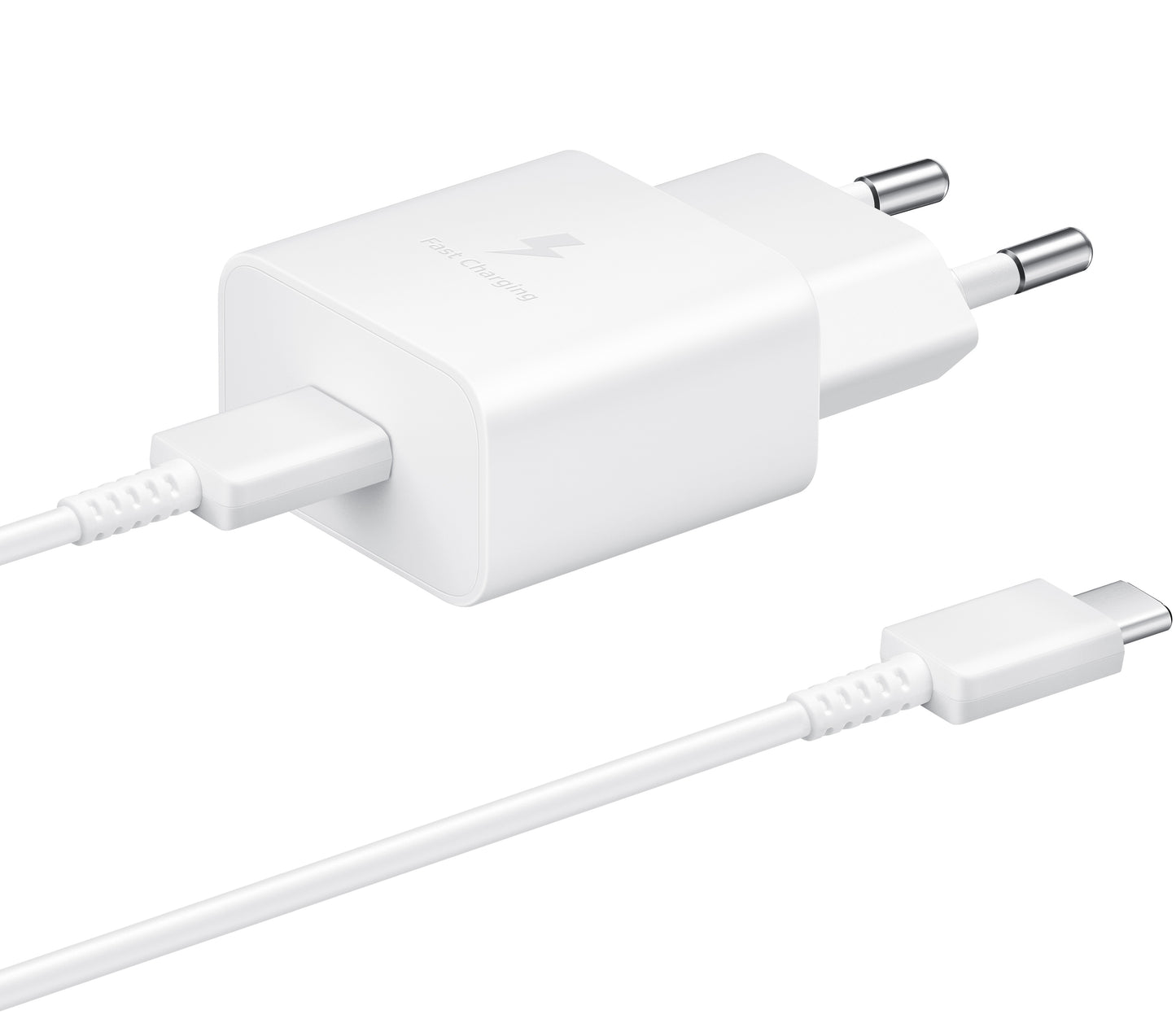 Network Charger with USB-C Cable Samsung, 15W, 2A, 1 x USB-C, White EP-T1510XWEGEU