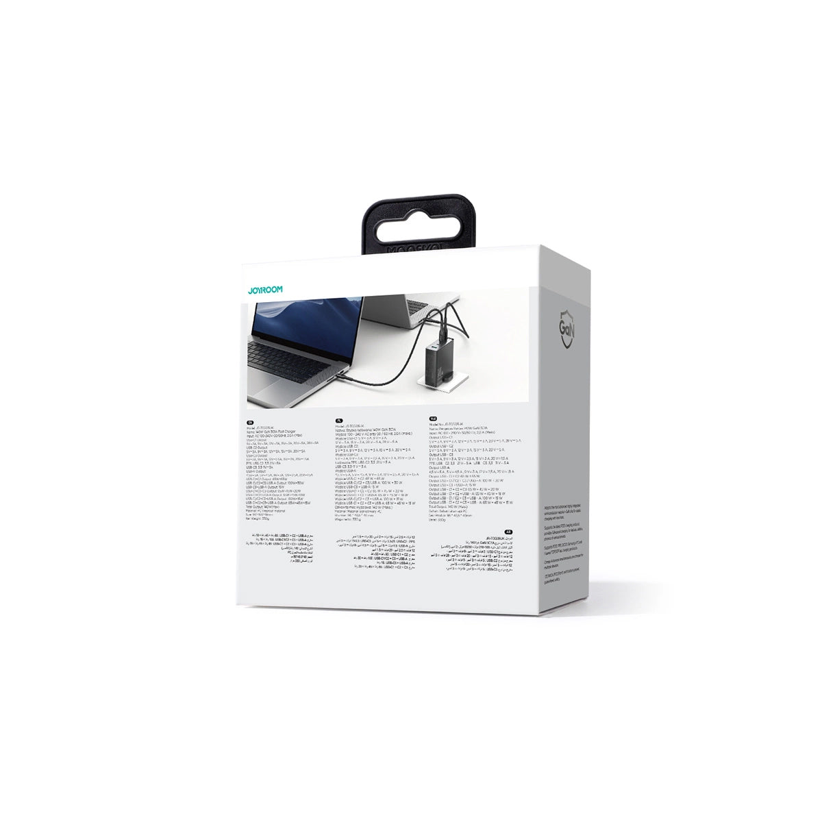Netwerkoplader met USB-C Kabel Joyroom JR-TCG05UK, 140W, 5A, 1 x USB-A - 3 x USB-C, UK, Zwart