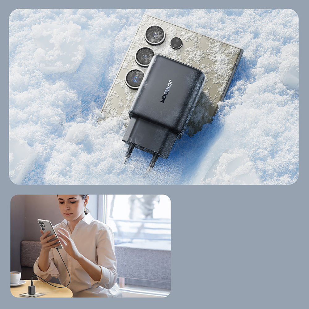 Netwerkoplader met USB-C Kabel Joyroom JR-TCF23, 25W, 3A, 1 x USB-C, Zwart
