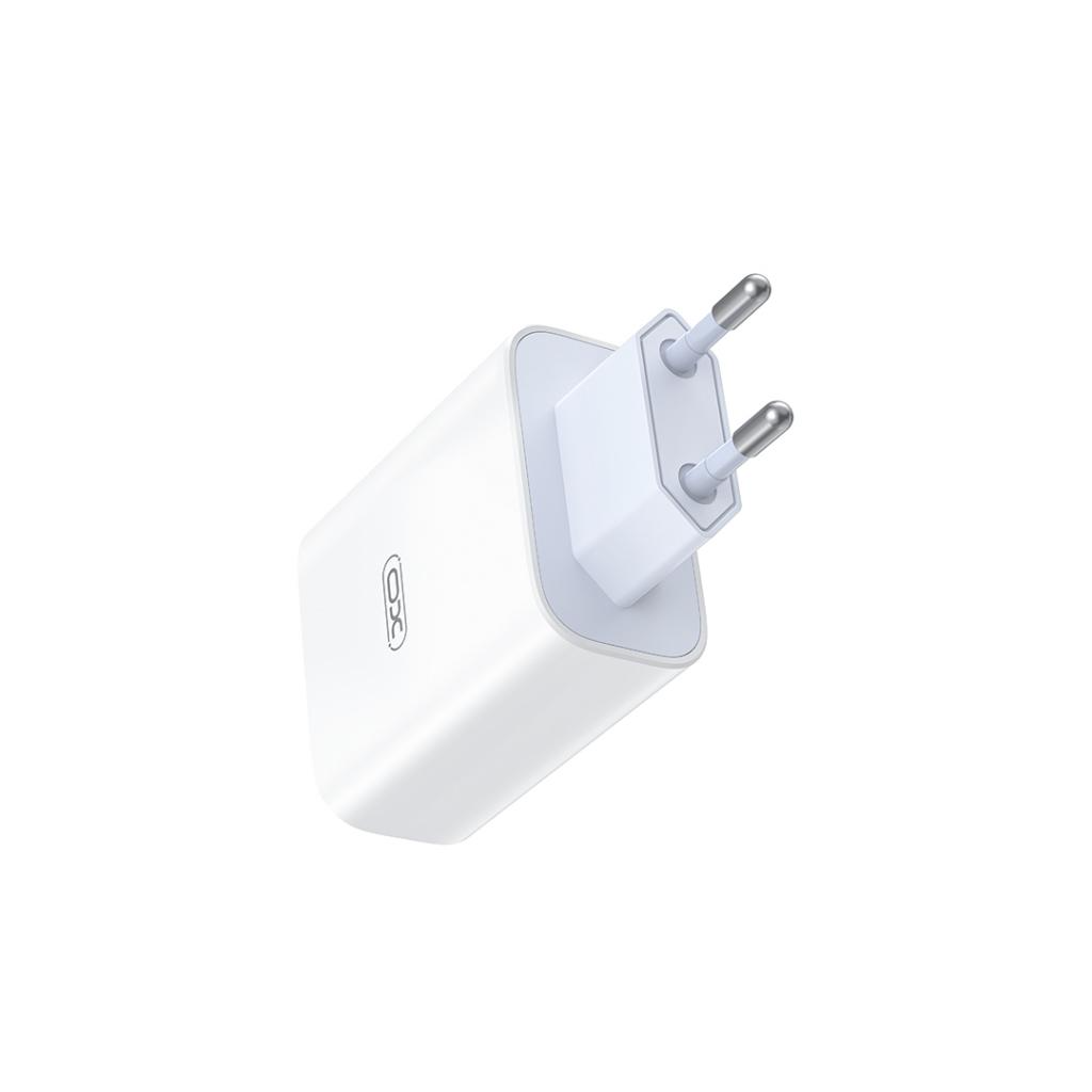 Network Charger with USB-C Cable XO Design L164, 30W, 1 x USB-A, White