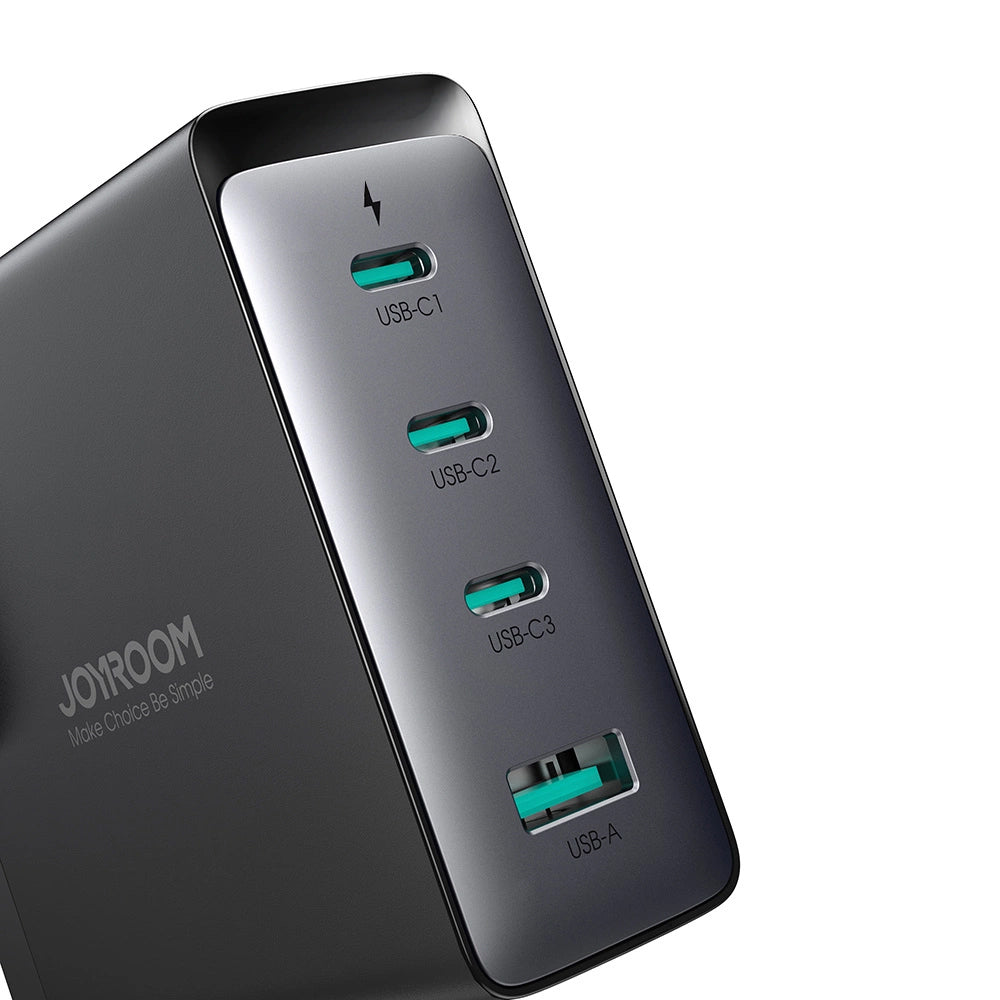 Netwerkoplader met USB-C Kabel Joyroom JR-TCG05UK, 140W, 5A, 1 x USB-A - 3 x USB-C, UK, Zwart