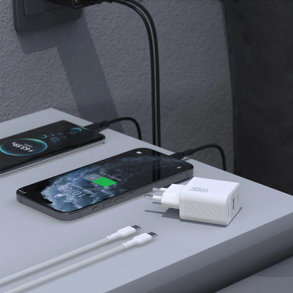 Netwerkoplader met USB-C Kabel Dudao A27TCEU, 30W, 1 x USB-A - 1 x USB-C, Zwart