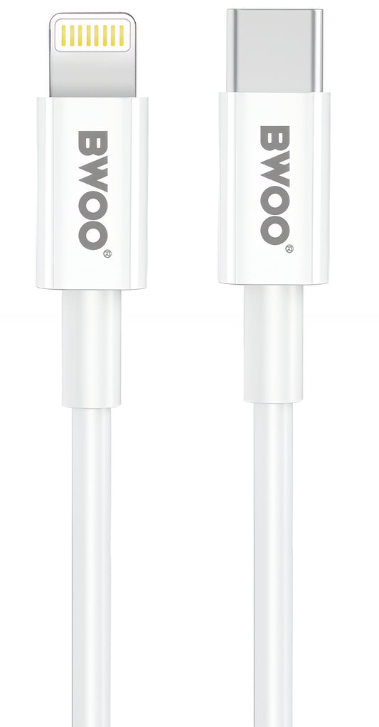 Netwerkoplader met Lightning Kabel BWOO CDA159, 20W, 3A, 1 x USB-C, Wit