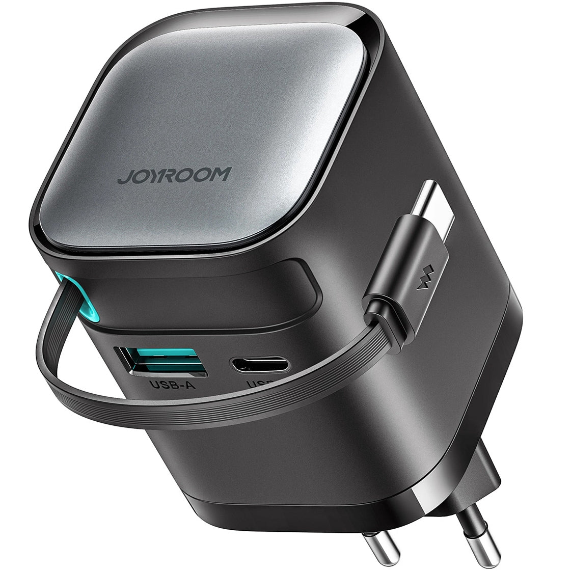 Joyroom JR-TCL02 USB-C Cable Charger, 65W, 3A, 1 x USB-A - 1 x USB-C, Black