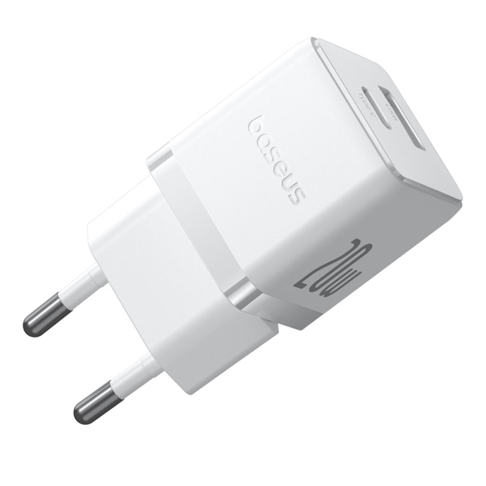 Netwerkoplader met USB-C Kabel Baseus Palm, 20W, 3A, 1 x USB-A - 1 x USB-C, Wit P10111608213-01