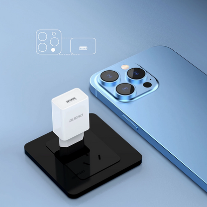 Netwerkoplader met USB-C Kabel Dudao A4EU, 10W, 2.1A, 1 x USB-A, Wit
