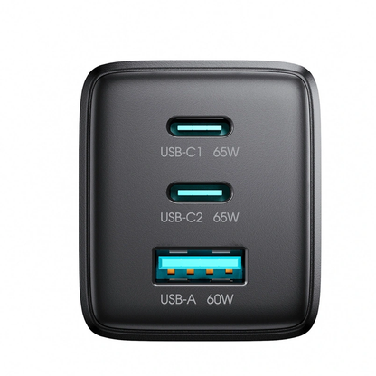 Netlader met USB-C-kabel Joyroom JR-TG10, 65W, 3,25A, 1 x USB-A - 2 x USB-C, Zwart