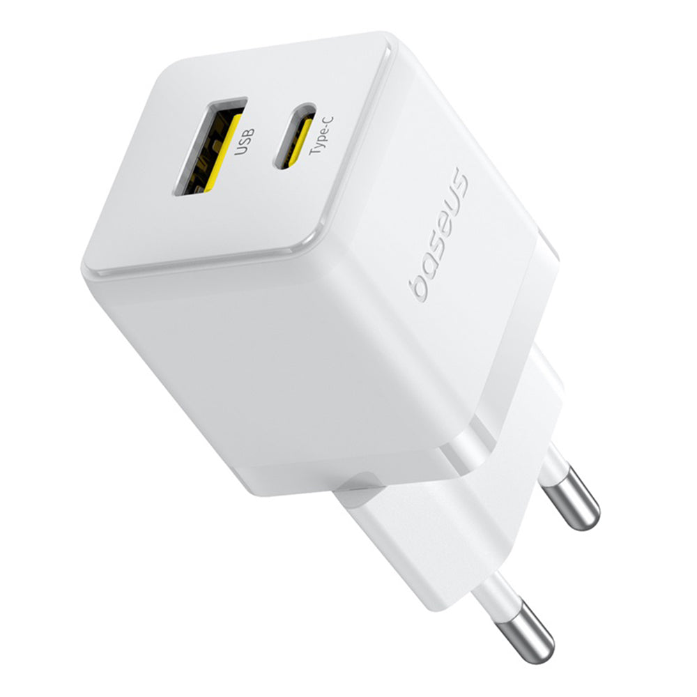 Netwerkoplader met USB-C Kabel Baseus Palm, 20W, 3A, 1 x USB-A - 1 x USB-C, Wit P10111608213-01