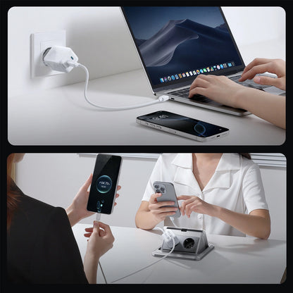 Netwerkoplader met USB-C Kabel Joyroom JR-TCL05, 45W, 3A, 2 x USB-C, Wit