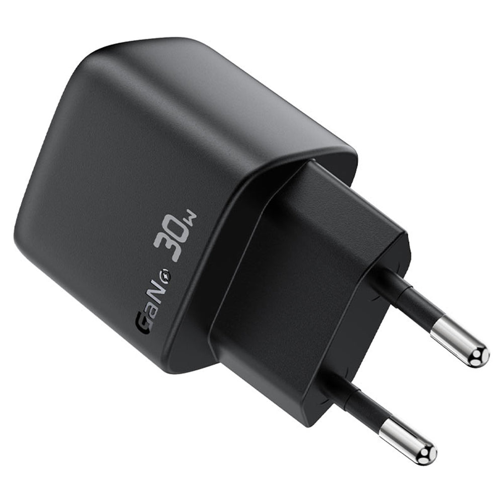 Netwerkoplader met USB-C Kabel Acefast A115 Display, 30W, 3A, 1 x USB-C, Zwart