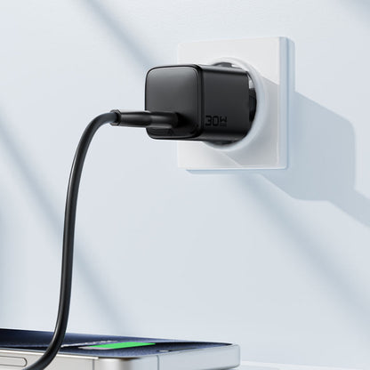 Netwerkoplader met USB-C Kabel Acefast A118, 30W, 3A, 1 x USB-C, Zwart