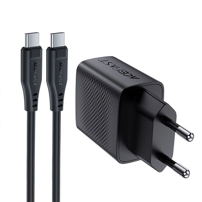 Netwerkoplader met USB-C Kabel Acefast A82, 20W, 3A, 1 x USB-C, Zwart