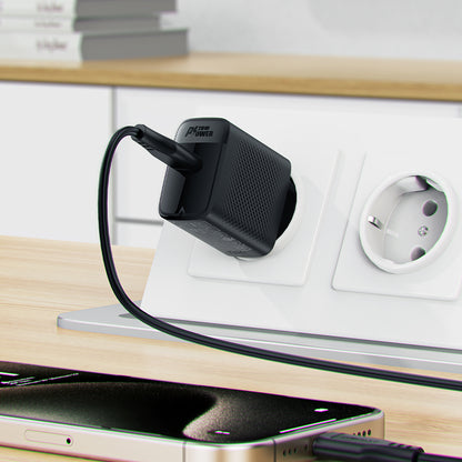 Netwerkoplader met USB-C Kabel Acefast A82, 20W, 3A, 1 x USB-C, Zwart