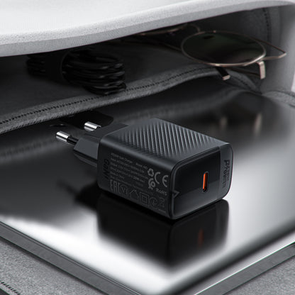 Netwerkoplader met USB-C Kabel Acefast A82, 20W, 3A, 1 x USB-C, Zwart