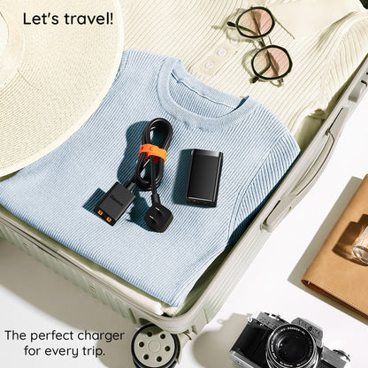 Baseus GaN5 Pro Network Charger with USB-C Cable, 65W, 3.25A, 1 x USB-A - 2 x USB-C, Black C0206500