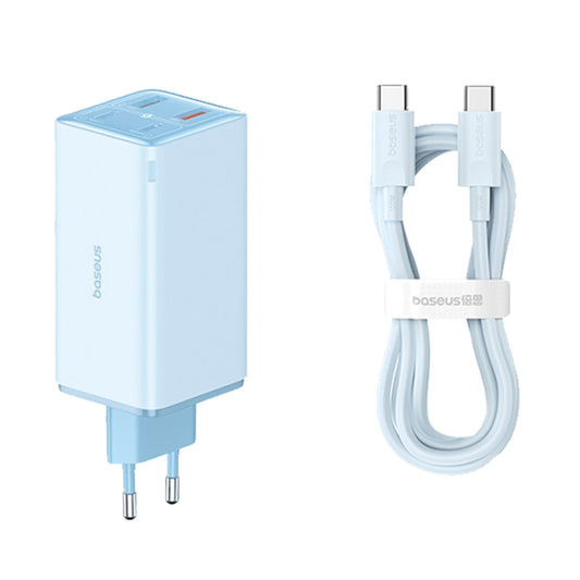 Netwerkoplader met USB-C Kabel Baseus GaN6 Pro, 100W, 3.25A, 2 x USB-A - 2 x USB-C, Blauw P10162705312-00