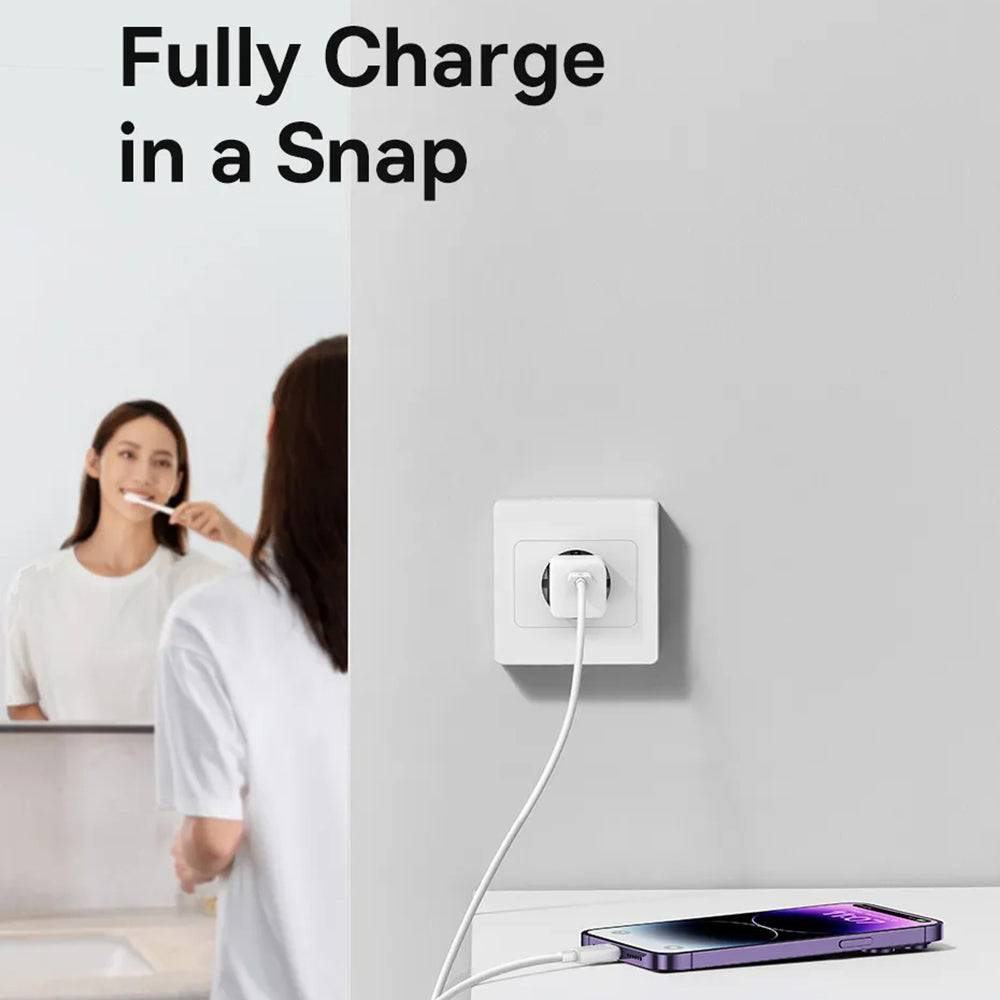 Netwerkoplader met USB-C Kabel Baseus GaN Mini 1C, 30W, 3A, 1 x USB-C, Blauw P10110902313-00