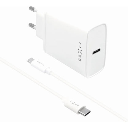 Netwerkoplader met USB-C Kabel Fixed, 20W, 3A, 1 x USB-C, Wit