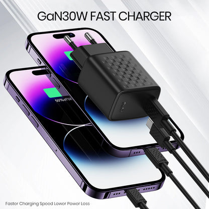 Lito LC17 Netwerkoplader, 30W, 3A, 1 x USB-C, Zwart