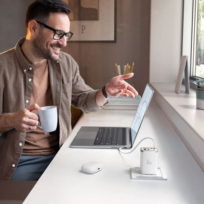 Netwerkoplader met USB-C Kabel McDodo CH-4103 FreeGo Display, 67W, 3.35A, 1 x USB-A - 1 x USB-C, Wit