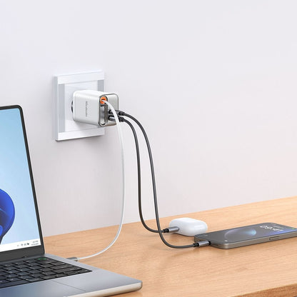 Netwerkoplader met USB-C Kabel McDodo CH-4103 FreeGo Display, 67W, 3.35A, 1 x USB-A - 1 x USB-C, Wit