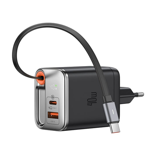 Netwerkoplader met USB-C Kabel McDodo CH-4281 FreeGo Display, 40W, 3A, 1 x USB-A - 1 x USB-C, Zwart