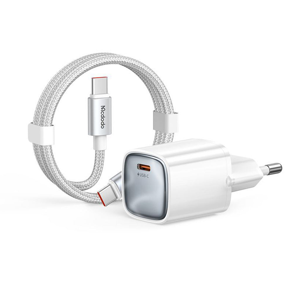 Netlader met USB-C-kabel Mcdodo Nano CH-4432, 45W, 3A, 1 x USB-C, Wit
