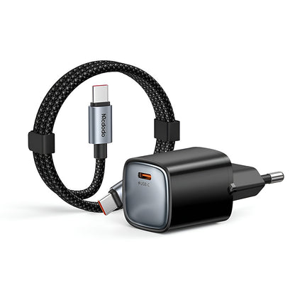 Netlader met USB-C-kabel Mcdodo Nano CH-4433, 45W, 3A, 1 x USB-C, Zwart