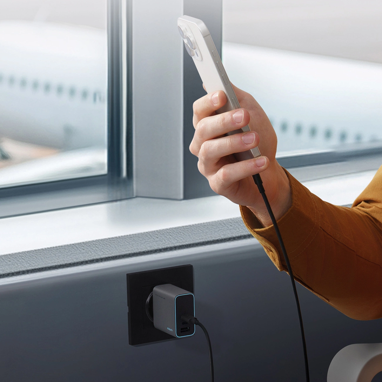 Cuktech Netwerkoplader, 65W, 3A, 1 x USB-A - 2 x USB-C, Grijs CUKAD653EUGR