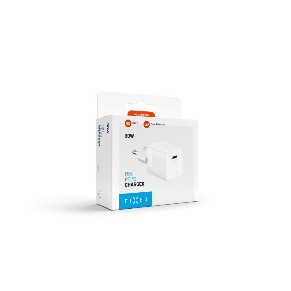 Netwerkoplader Fixed Mini, 30W, 3A, 1 x USB-C, Wit