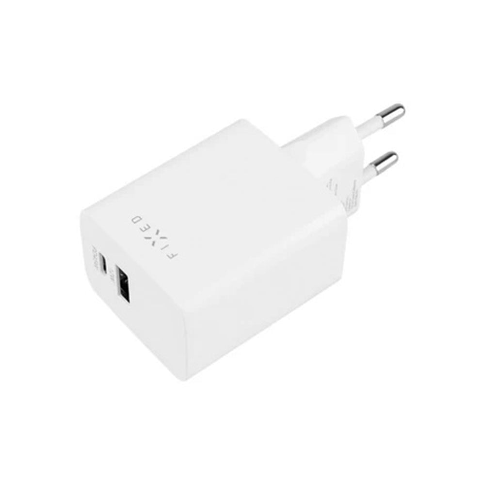 Netwerkoplader Fixed Mini, 45W, 3A, 1 x USB-A - 1 x USB-C, Wit