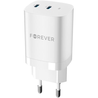 Netwerkoplader Forever TC-05-35CC, 35W, 3A, 2 x USB-C, Wit