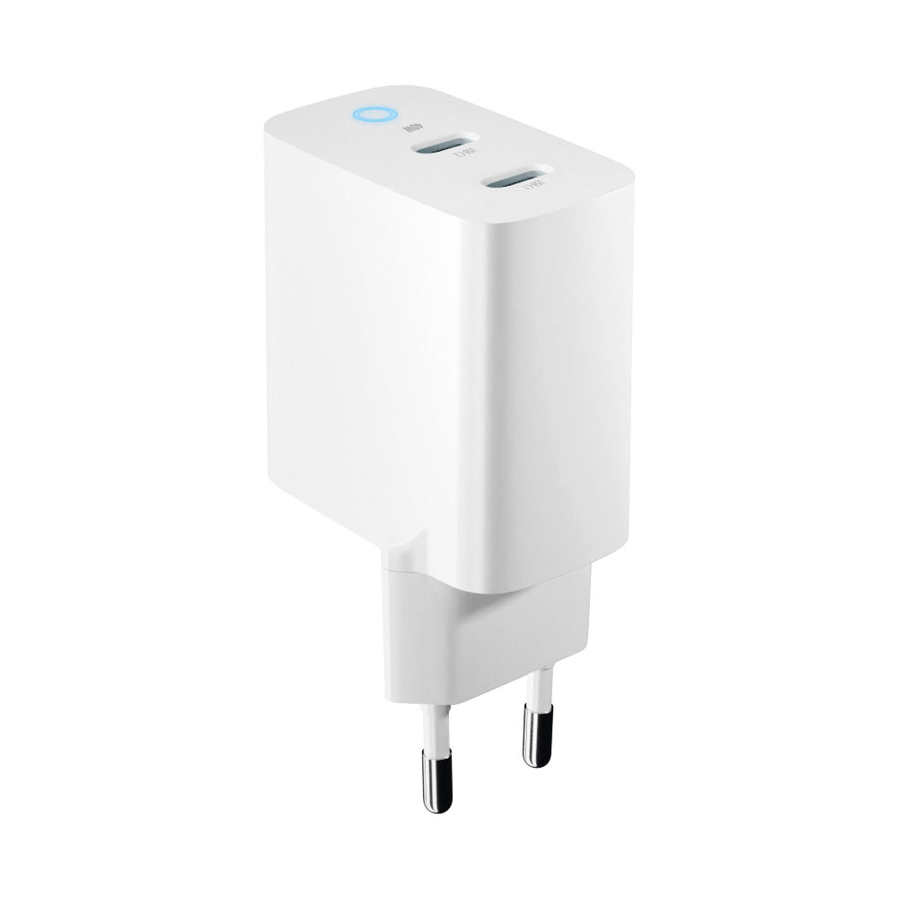 Forever Network Charger TC-06-40CC, 40W, 3A, 2 x USB-C, White