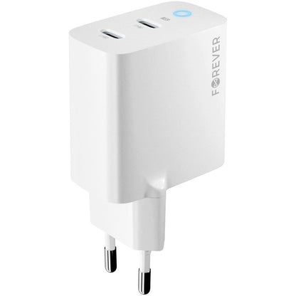 Forever Netwerkoplader TC-06-65CC, 65W, 3,25A, 2 x USB-C, Wit 