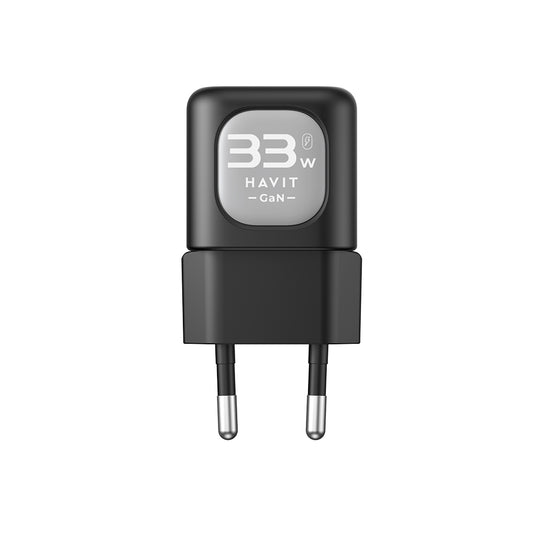 Netwerkoplader HAVIT UC230, 33W, 3A, 1 x USB-A - 1 x USB-C, Zwart Grijs