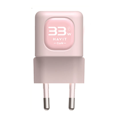 Netwerkoplader HAVIT UC230, 33W, 3A, 1 x USB-A - 1 x USB-C, Roze