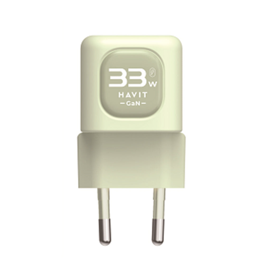HAVIT UC230 Network Charger, 33W, 3A, 1 x USB-A - 1 x USB-C, Green