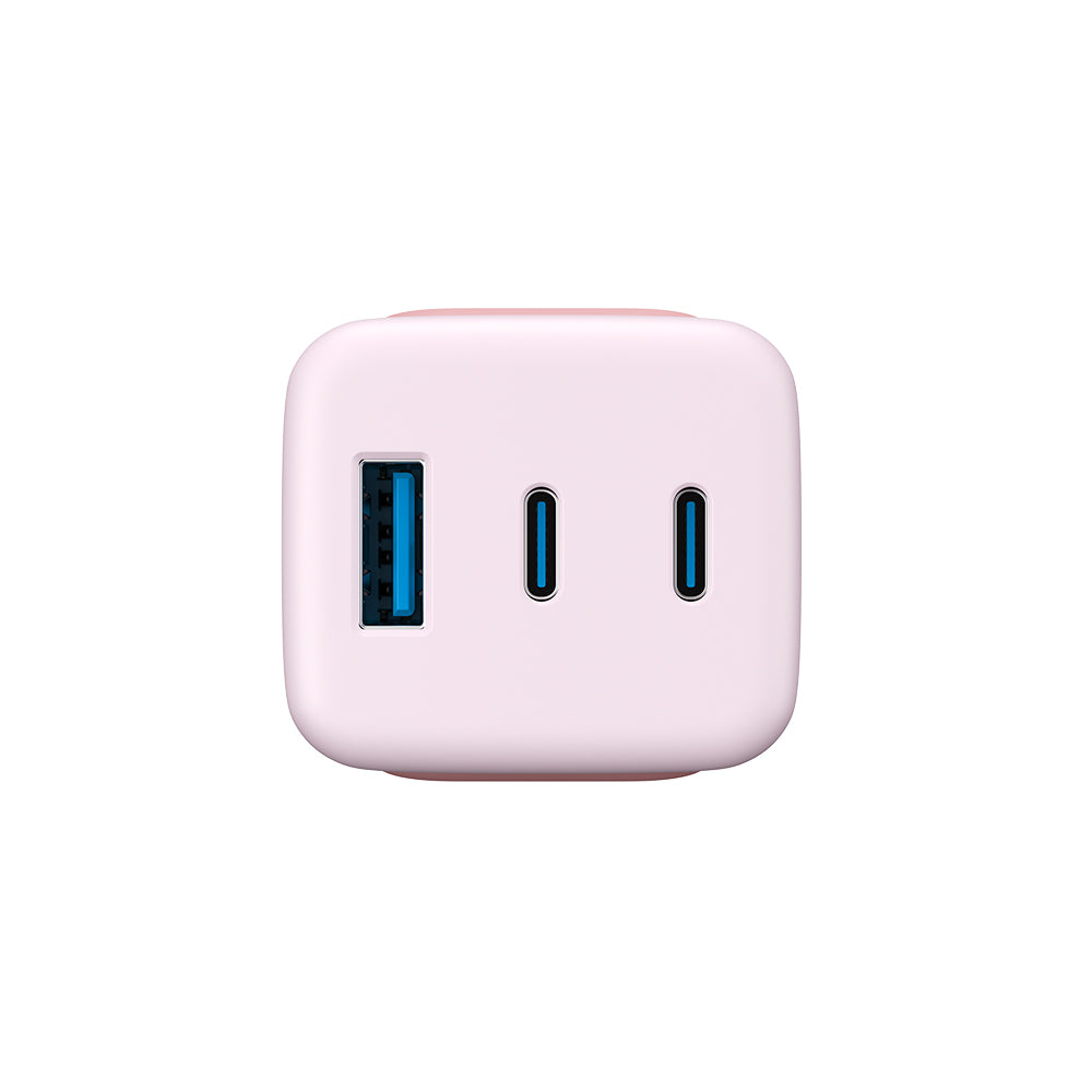 Netwerkoplader HAVIT UC260, 65W, 3A, 1 x USB-A - 2 x USB-C, Roze