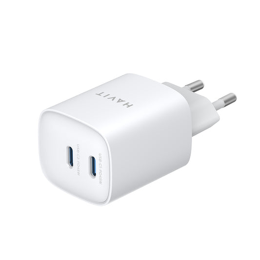 Netwerkoplader HAVIT UC45W, 45W, 3A, 2 x USB-C, Wit