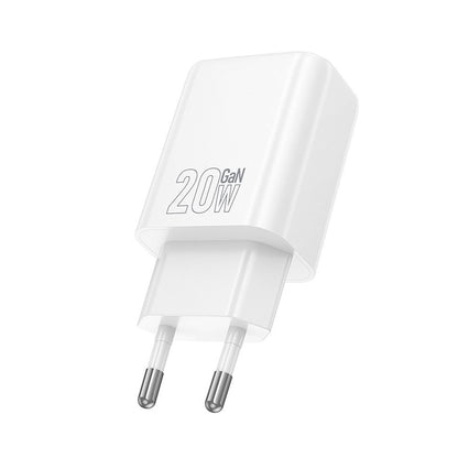 HOCO N61 Netwerkoplader, 20W, 3A, 1 x USB-A - 1 x USB-C, Wit