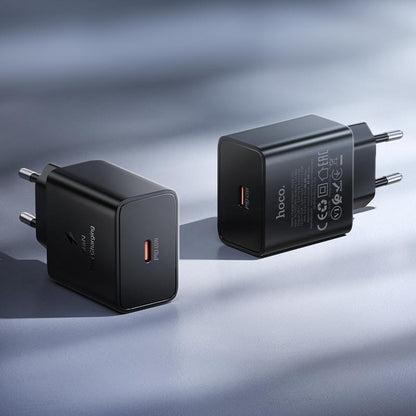 HOCO N77 Netlader, 45W, 3A, 1 x USB-C, Zwart