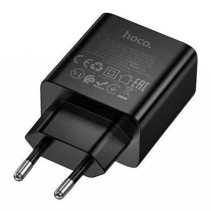 HOCO N77 Netlader, 45W, 3A, 1 x USB-C, Zwart