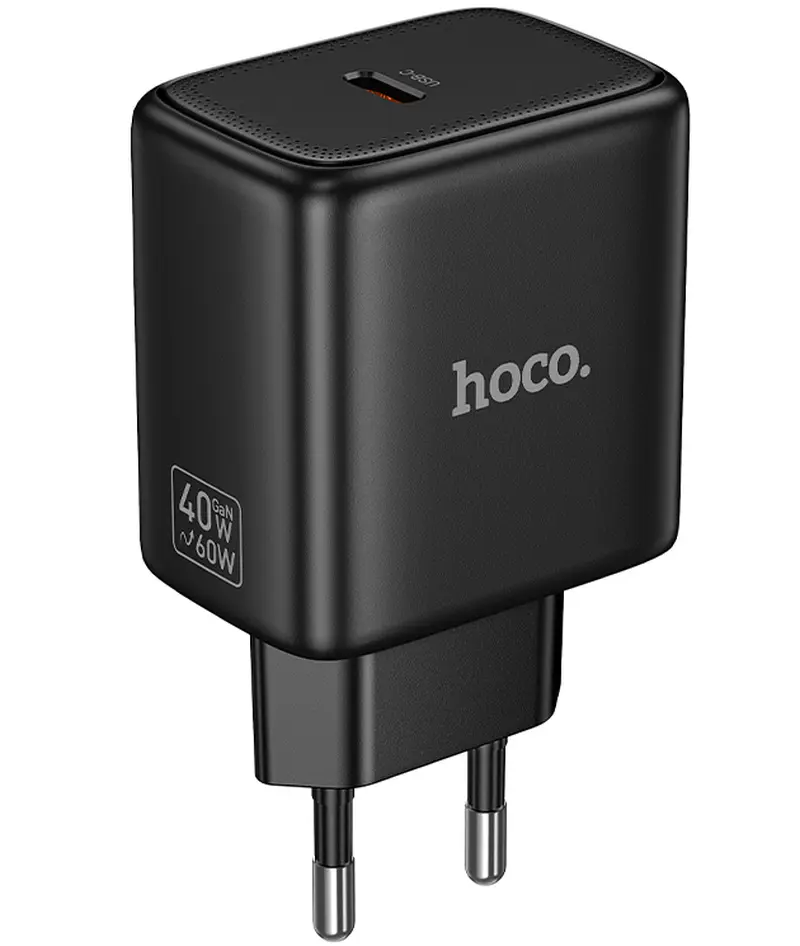 HOCO N83 Netlader, 40W, 3A, 1 x USB-C, Zwart